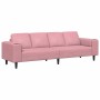 Juego de Sofá Rosa Terciopelo