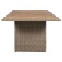 Set de comedor jardín 9 pzas y cojines ratán sintético marrón