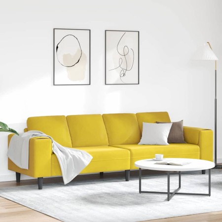 Juego de Sofá Amarillo Terciopelo