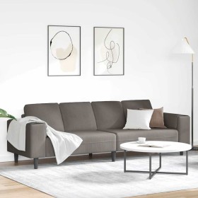 Sofá de tela con cojín Gris Claro 208 cm Telas de pana
