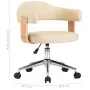 Drehbarer Bürostuhl aus gebogenem Holz, cremefarbenes Kunstleder von vidaXL, Bürostühle - Ref: Foro24-3054838, Preis: 141,22 ...