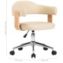 Drehbarer Bürostuhl aus gebogenem Holz, cremefarbenes Kunstleder von vidaXL, Bürostühle - Ref: Foro24-3054838, Preis: 146,72 ...