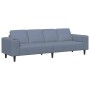 Sofá de tela con cojín Azul 208 cm Telas de pana