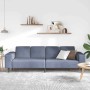 Sofá de tela con cojín Azul 208 cm Telas de pana