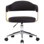 Drehbarer Bürostuhl aus gebogenem Holz, schwarzem Kunstleder von vidaXL, Bürostühle - Ref: Foro24-3054839, Preis: 130,44 €, R...