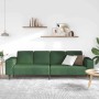 Sofá de tela con cojín Verde oscuro 208 cm Telas de pana