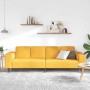 Sofá de tela con cojín Amarillo Claro Telas de pana