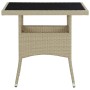 Gartenmöbel 3-teilig aus synthetischem Rattan und beigem Glas von vidaXL, Gartensets - Ref: Foro24-3058310, Preis: 265,55 €, ...