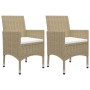 Gartenmöbel 3-teilig aus synthetischem Rattan und beigem Glas von vidaXL, Gartensets - Ref: Foro24-3058310, Preis: 265,55 €, ...
