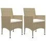Muebles de jardín 3 piezas ratán sintético y vidrio beige de vidaXL, Conjuntos de jardín - Ref: Foro24-3058310, Precio: 261,9...