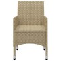 Gartenmöbel 3-teilig aus synthetischem Rattan und beigem Glas von vidaXL, Gartensets - Ref: Foro24-3058310, Preis: 265,55 €, ...