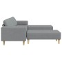 Juego de Sofá 3 pcs Gris claro tela