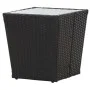 Gartentisch und Stühle 3 Stk. PE Rattan und schwarzes gehärtetes Glas von vidaXL, Gartensets - Ref: Foro24-3058364, Preis: 17...
