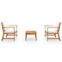 Muebles de jardín 3 pzas cojines madera maciza de acacia de vidaXL, Conjuntos de jardín - Ref: Foro24-3057788, Precio: 410,08...