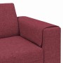 Juego de Sofá 3 pcs Rojo vino tinto tela