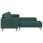 Juego de Sofá 3 pcs Verde oscuro tela