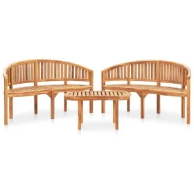 Gartenmöbel-Set 3-teilig aus massivem Teakholz von vidaXL, Gartensets - Ref: Foro24-3059967, Preis: 701,11 €, Rabatt: %