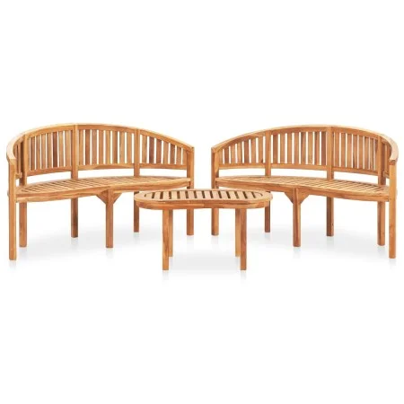 Gartenmöbel-Set 3-teilig aus massivem Teakholz von vidaXL, Gartensets - Ref: Foro24-3059967, Preis: 702,41 €, Rabatt: %