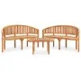 Gartenmöbel-Set 3-teilig aus massivem Teakholz von vidaXL, Gartensets - Ref: Foro24-3059967, Preis: 702,41 €, Rabatt: %