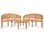 Gartenmöbel-Set 3-teilig aus massivem Teakholz von vidaXL, Gartensets - Ref: Foro24-3059967, Preis: 729,53 €, Rabatt: %