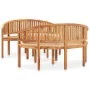 Gartenmöbel-Set 3-teilig aus massivem Teakholz von vidaXL, Gartensets - Ref: Foro24-3059967, Preis: 702,41 €, Rabatt: %