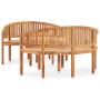 Gartenmöbel-Set 3-teilig aus massivem Teakholz von vidaXL, Gartensets - Ref: Foro24-3059967, Preis: 729,53 €, Rabatt: %
