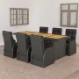 Garden dining set 7 pieces black synthetic rattan by vidaXL, Garden sets - Ref: Foro24-3059346, Price: 1,00 €, Discount: %