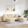 Juego de Sofá 3 pcs Crema tela