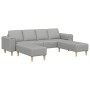 Juego de Sofá 3 pcs Gris nube tela