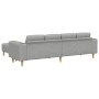 Juego de Sofá 3 pcs Gris nube tela