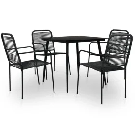 Garten-Essset, 5-teilig, Baumwollseil und schwarzer Stahl von vidaXL, Gartensets - Ref: Foro24-3058276, Preis: 311,45 €, Raba...