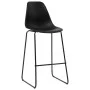High table and 5 black plastic stools set by vidaXL, Furniture sets for kitchens and dining rooms - Ref: Foro24-279874, Price...