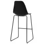 High table and 5 black plastic stools set by vidaXL, Furniture sets for kitchens and dining rooms - Ref: Foro24-279874, Price...