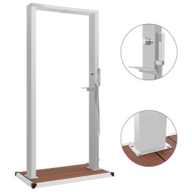 Garden shower with stainless steel and WPC tray by vidaXL, Pool and spa accessories - Ref: Foro24-3051293, Price: 433,89 €, D...