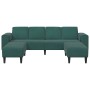 Juego de Sofá 3 pcs Verde oscuro Terciopelo
