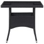 Gartenmöbel 3-teilig aus synthetischem Rattan und schwarzem Glas von vidaXL, Gartensets - Ref: Foro24-3058308, Preis: 244,94 ...