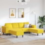 Juego de Sofá 3 pcs Amarillo Terciopelo