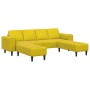 Juego de Sofá 3 pcs Amarillo Terciopelo