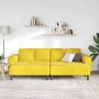 Juego de Sofá 3 pcs Amarillo Terciopelo