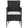 Garden furniture 3 pieces synthetic rattan and black glass by vidaXL, Garden sets - Ref: Foro24-3058308, Price: 244,94 €, Dis...