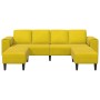 Juego de Sofá 3 pcs Amarillo Terciopelo