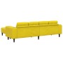Juego de Sofá 3 pcs Amarillo Terciopelo