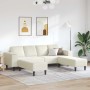 Juego de Sofá 3 pcs Crema Terciopelo