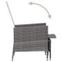 3-teiliges Gartenmöbel-Set und graue synthetische Rattankissen von vidaXL, Gartensets - Ref: Foro24-3059373, Preis: 287,64 €,...