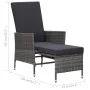 3-piece garden furniture set and gray synthetic rattan cushions by vidaXL, Garden sets - Ref: Foro24-3059373, Price: 285,14 €...