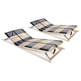 Slatted bases with 42 slats 7 zones 2 units 70x200 cm by vidaXL, Beds and slatted bases - Ref: Foro24-3051419, Price: 240,10 ...