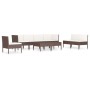 9-teiliges Gartenmöbel-Set und Kissen synthetisches Rattan braun von vidaXL, Gartensets - Ref: Foro24-3056969, Preis: 572,08 ...