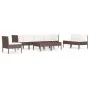 Garden furniture set 9 pieces and brown synthetic rattan cushions by vidaXL, Garden sets - Ref: Foro24-3056969, Price: 564,69...
