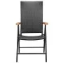 Juego de comedor para jardín 7 piezas negro y marrón de vidaXL, Conjuntos de jardín - Ref: Foro24-3060073, Precio: 552,49 €, ...