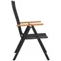 Juego de comedor para jardín 7 piezas negro y marrón de vidaXL, Conjuntos de jardín - Ref: Foro24-3060073, Precio: 552,49 €, ...
